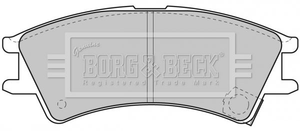 BORG & BECK Комплект тормозных колодок, дисковый тормоз BBP1659